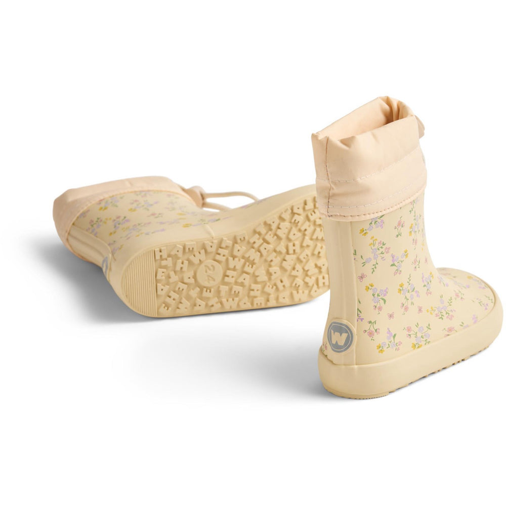 Køb Wheat Barely Apricot Flowers Barefoot Gummistøvler Zerro