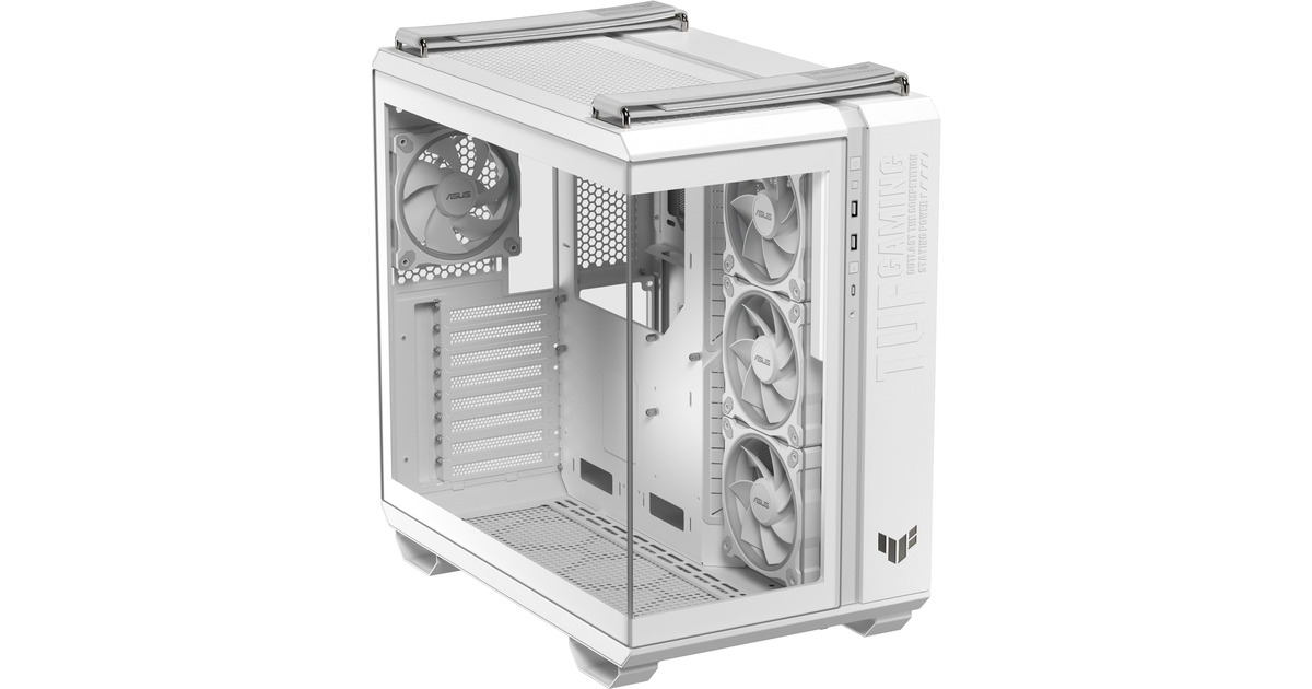 ASUSTUF Gaming GT502 Horizon ARGB midi tower behuizing  (Wit | 3x USB-A | 1x USB-C | Tempered Glass)