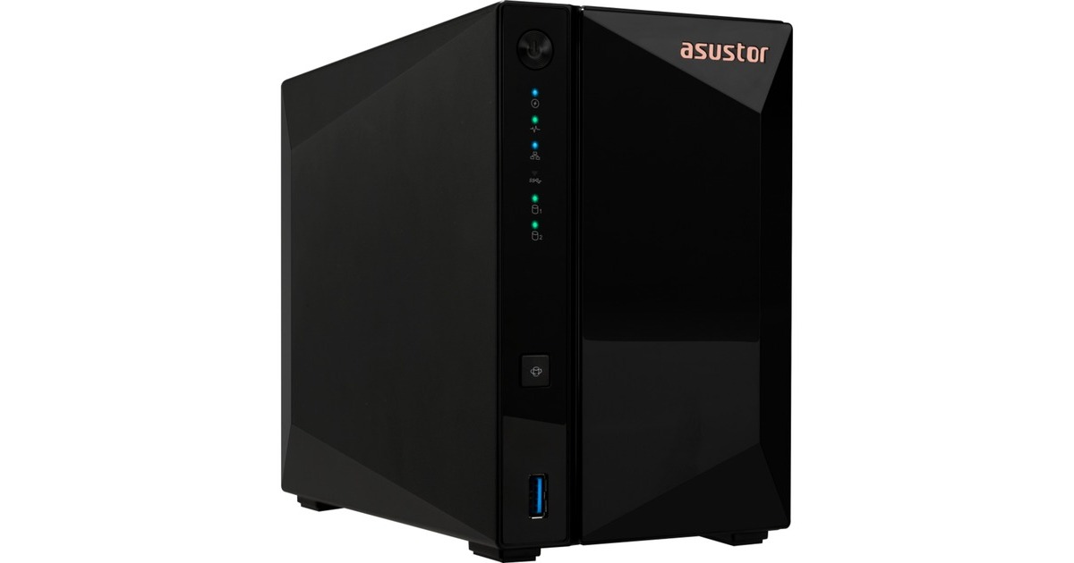 AsustorDrivestor 2 Pro Gen2 incl. 2x Seagate IronWolf 4 TB harde schijf nas  (Zwart, USB)