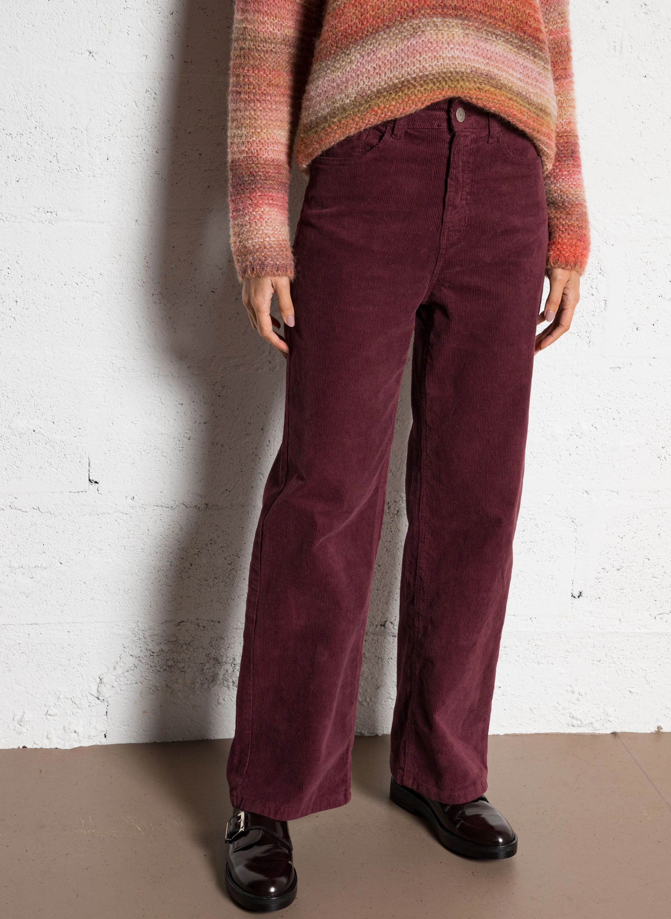 PALOMA - Pantalon en velours côtelé | Violet