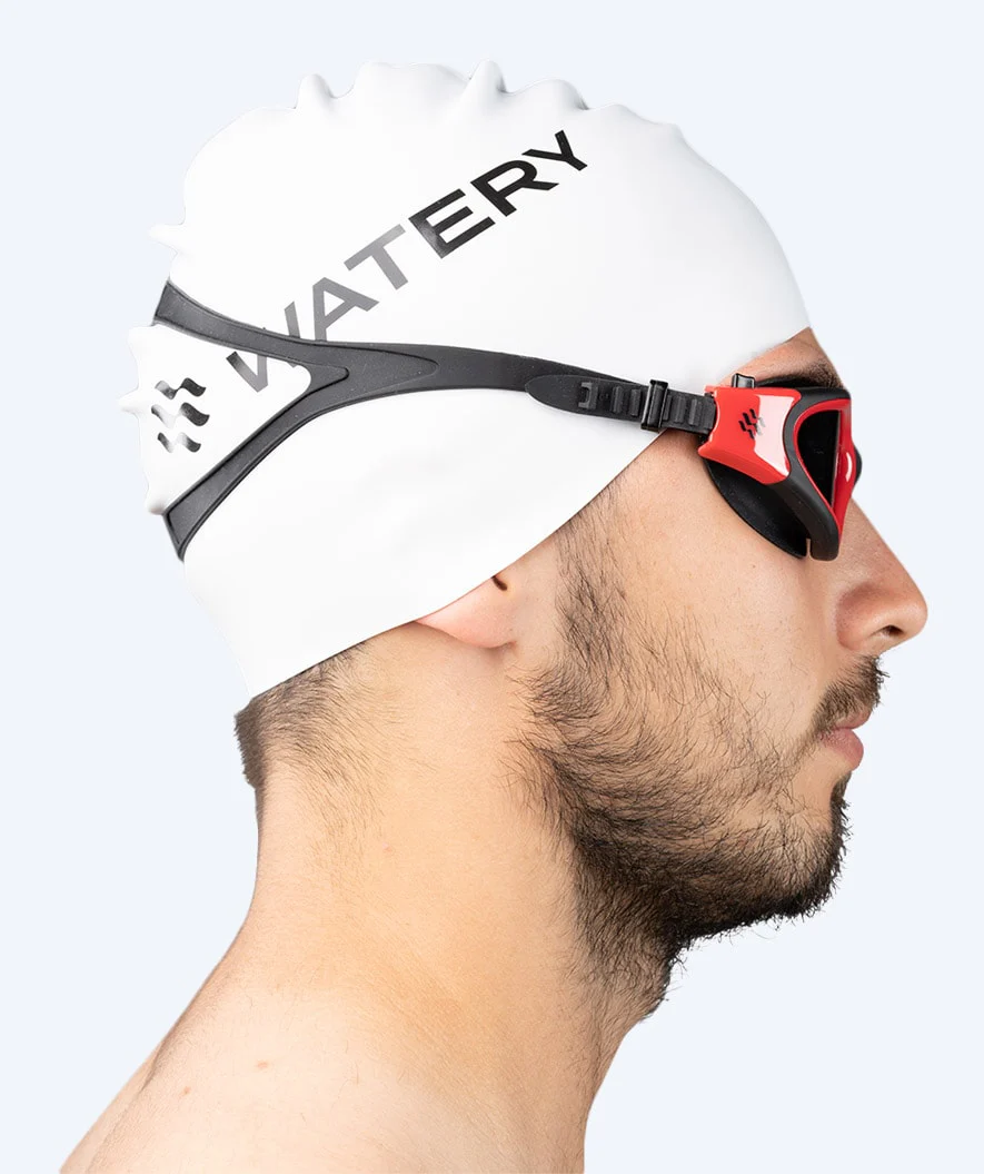 Watery motions svømmebriller - Raven Active - Sort/rød 1.0