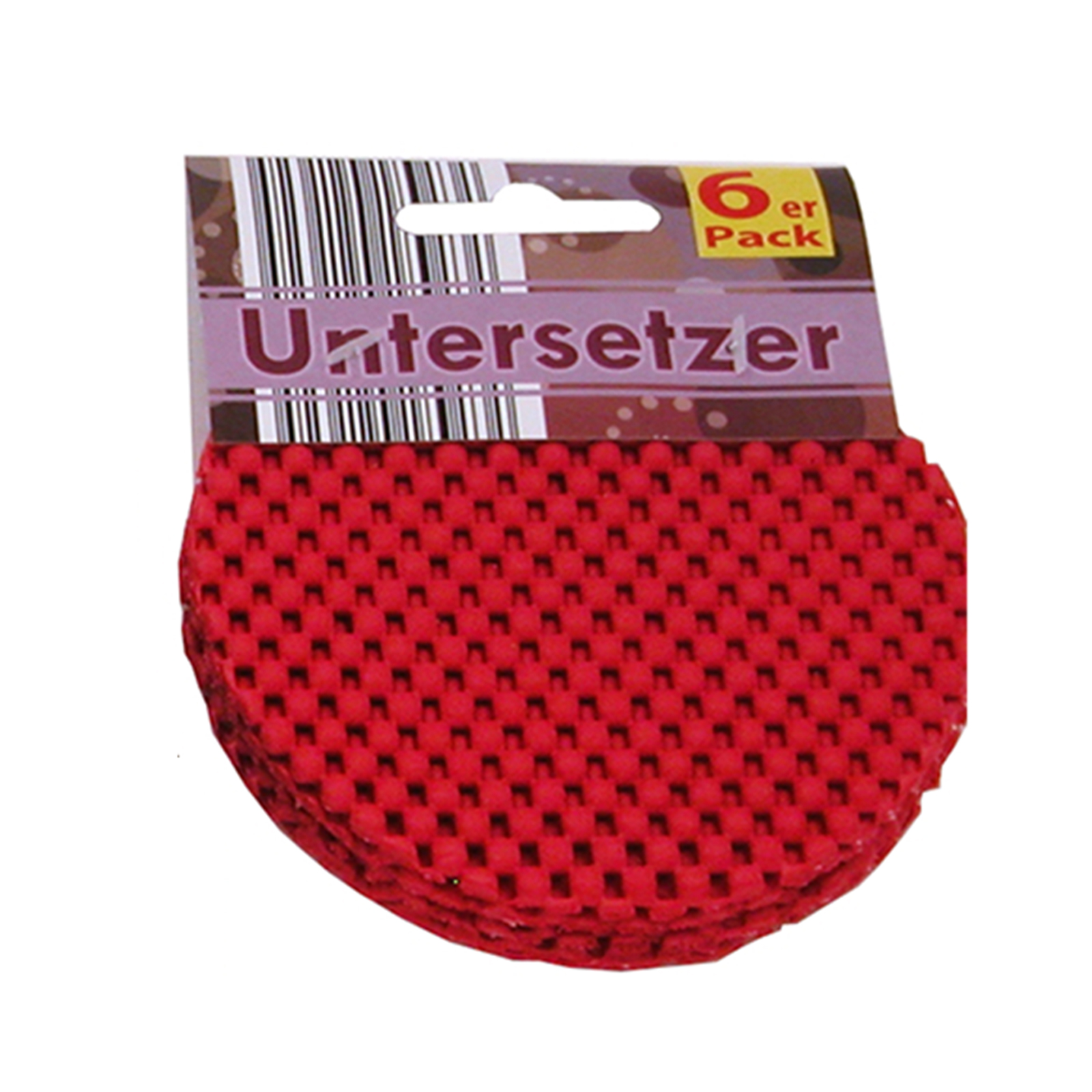 6er Pack Glas-Untersetzer - verschiedene Farben