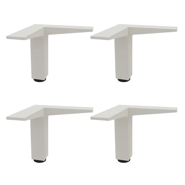 Müller Small Living - Vertiko Füsse, höhenverstellbar, weiss (4er Set)