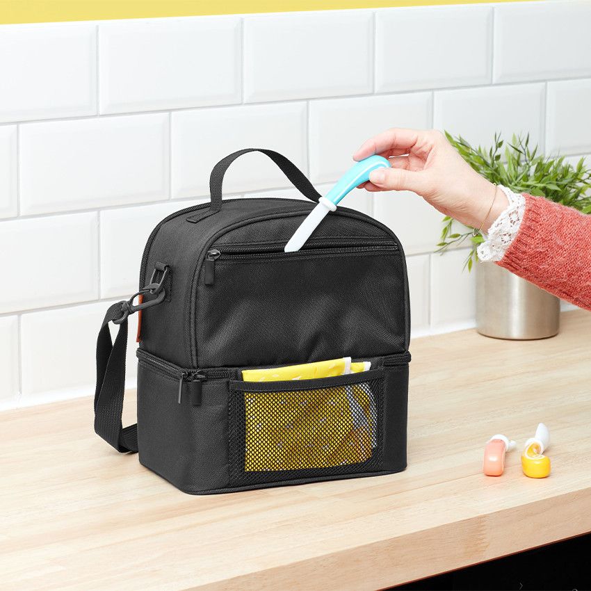 Sac repas isotherme multipoches Pick & Go - Ecru