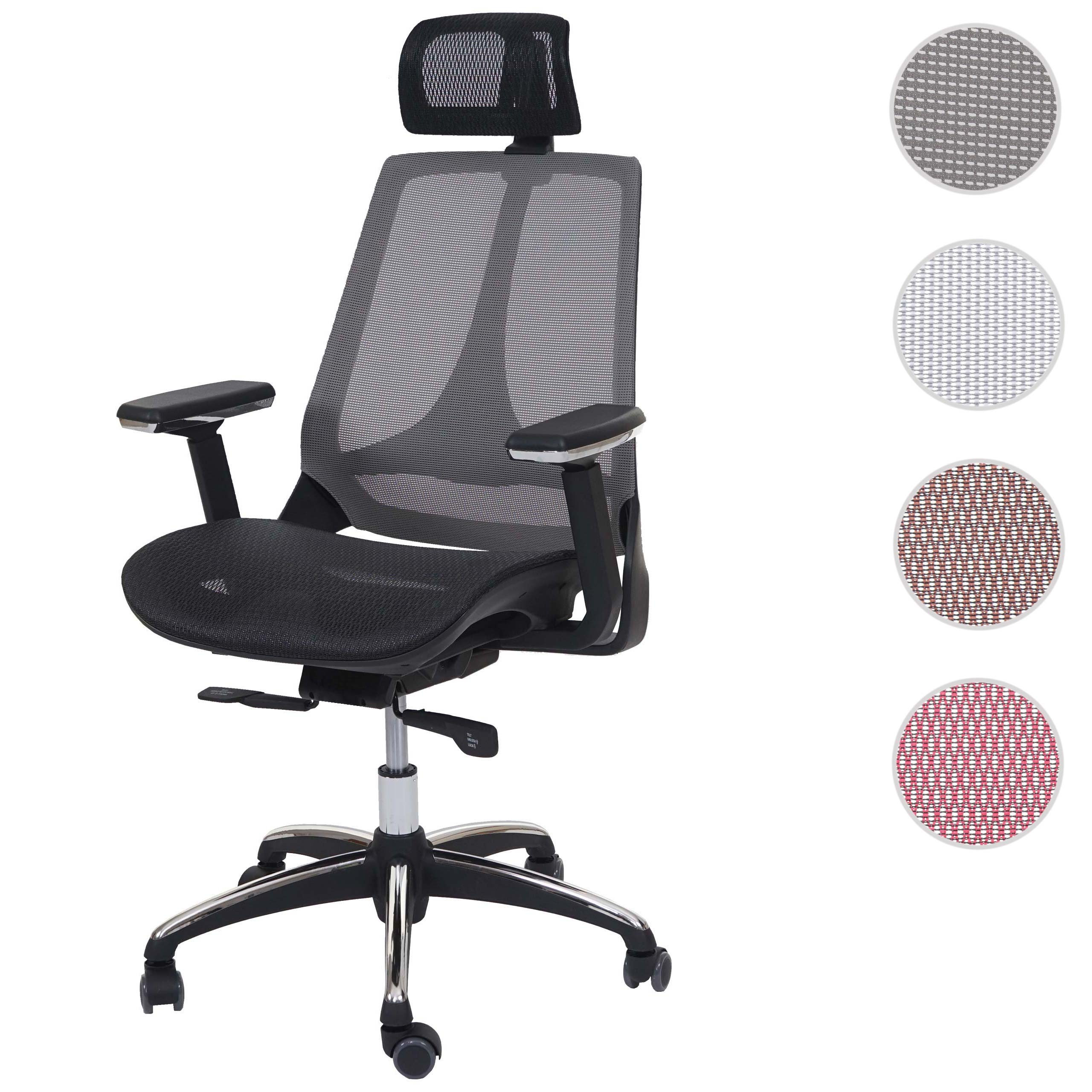 Bürostuhl MCW-A59, Schreibtischstuhl, Sliding-Funktion Stoff/Textil ISO9001 ~ schwarz/grau