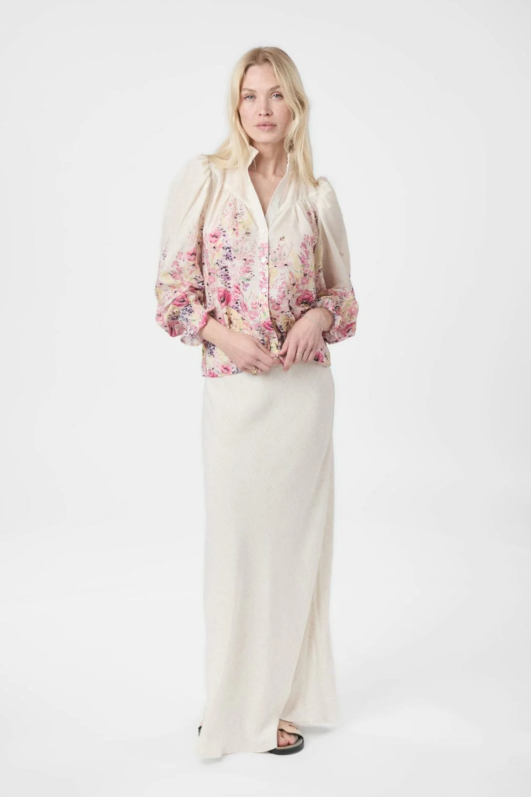 Neo Noir Calloma Flower Print Blouse 166266