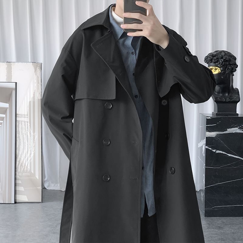 Bay Go Mall - Trenchcoat met kraag en dubbele rij knopen