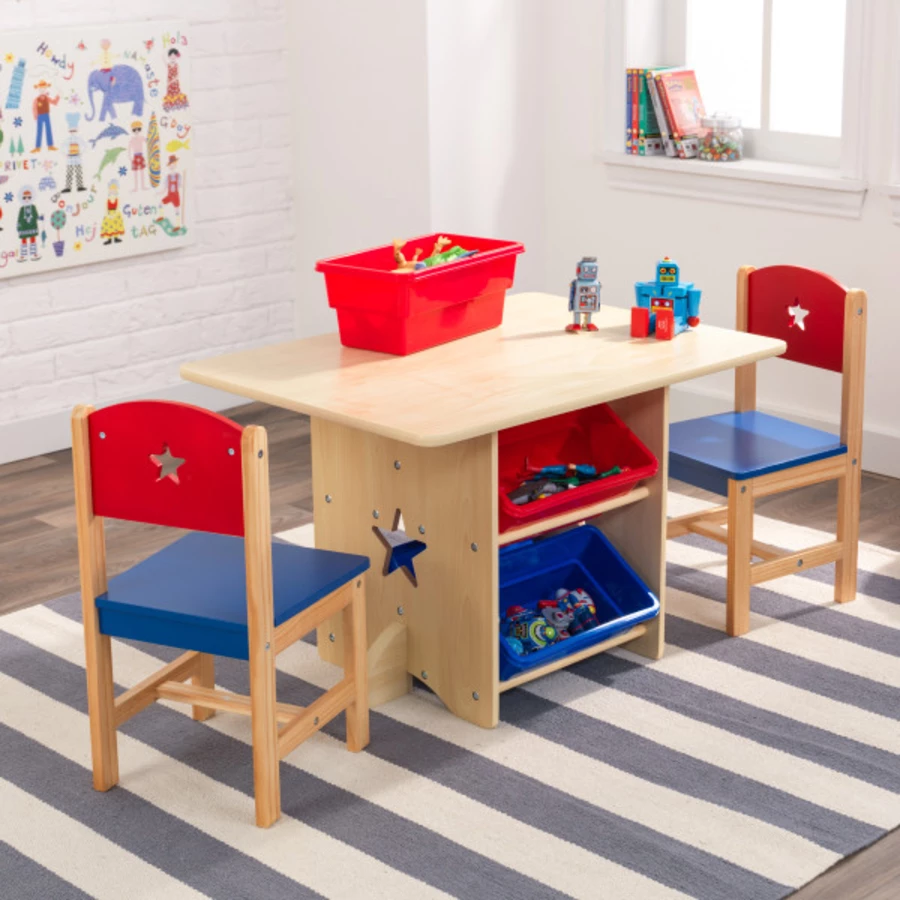KidKraft® Tisch- und Stuhlset Sternchen natur  bunt