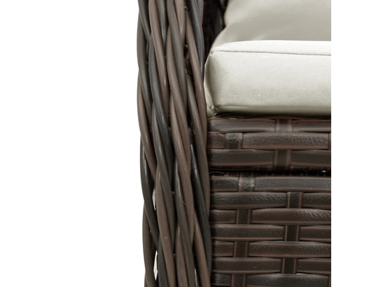 LES TENDANCES - Ensemble table et chaises de jardin-brun-6 places-496469