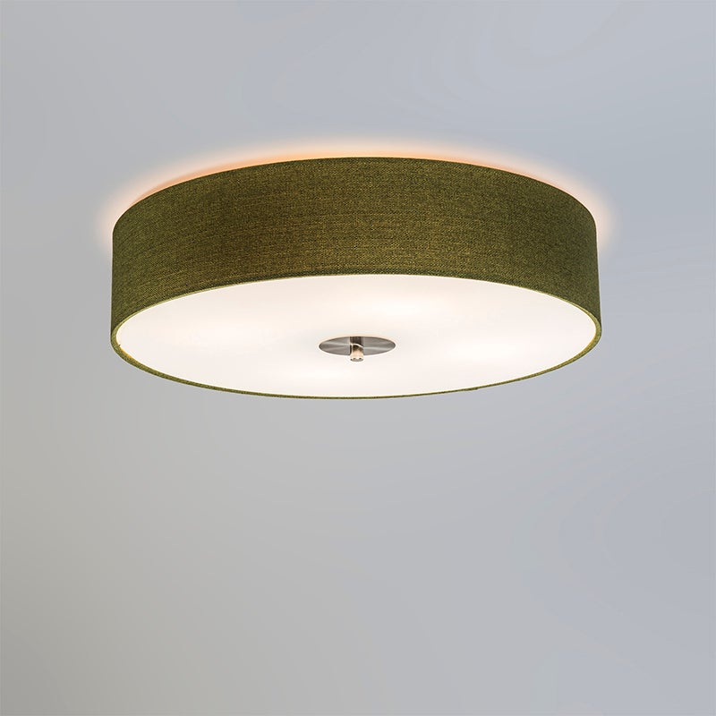 Plafondlamp in landelijke stijl, groen, 50 cm - Drum Jute