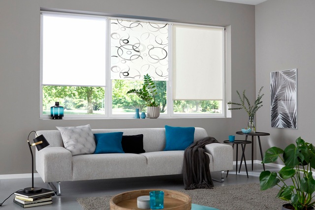 Bruno Banani Seitenzugrollo »MAZE« Lichtschutz Blendschutz | Sichtschutz ohne Bohren freihängend mit modernen Kreiselementen NEUHEIT!