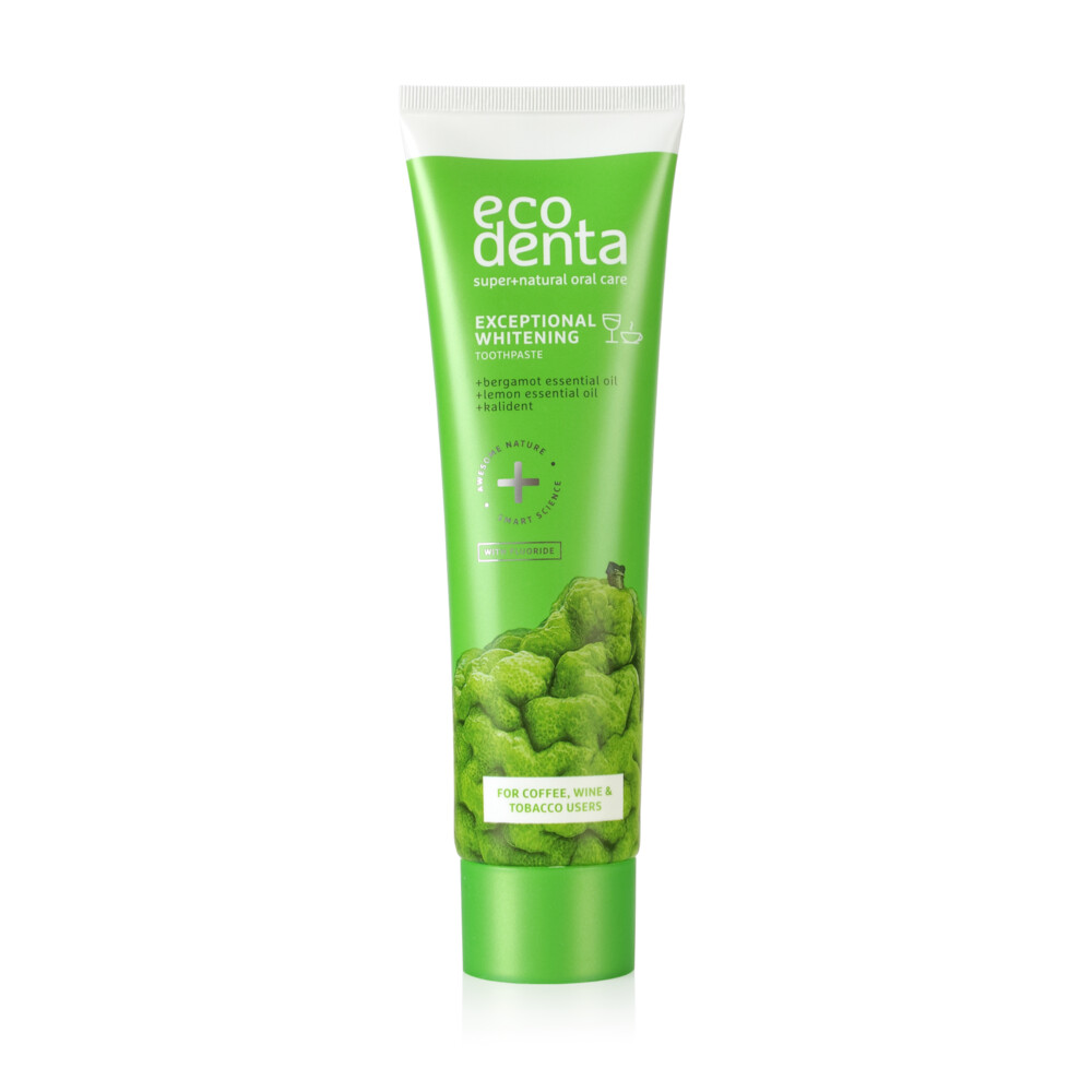 4x Ecodenta Tandpasta Whitening Bergamot Citroenoliën & Kalident100 ml
