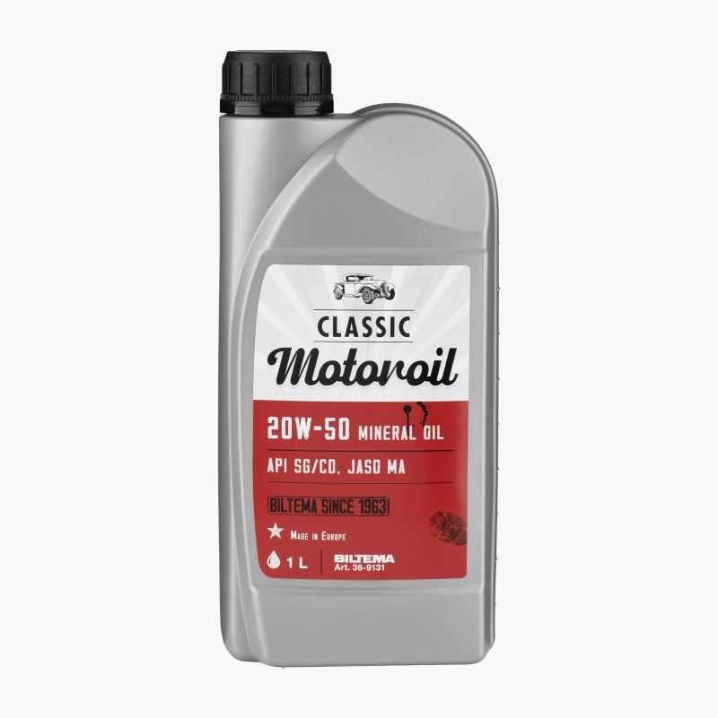 Mineralolje til veteranbiler 20W–50, 1 liter