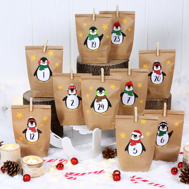 Adventskalender-Bastelset - Pinguine