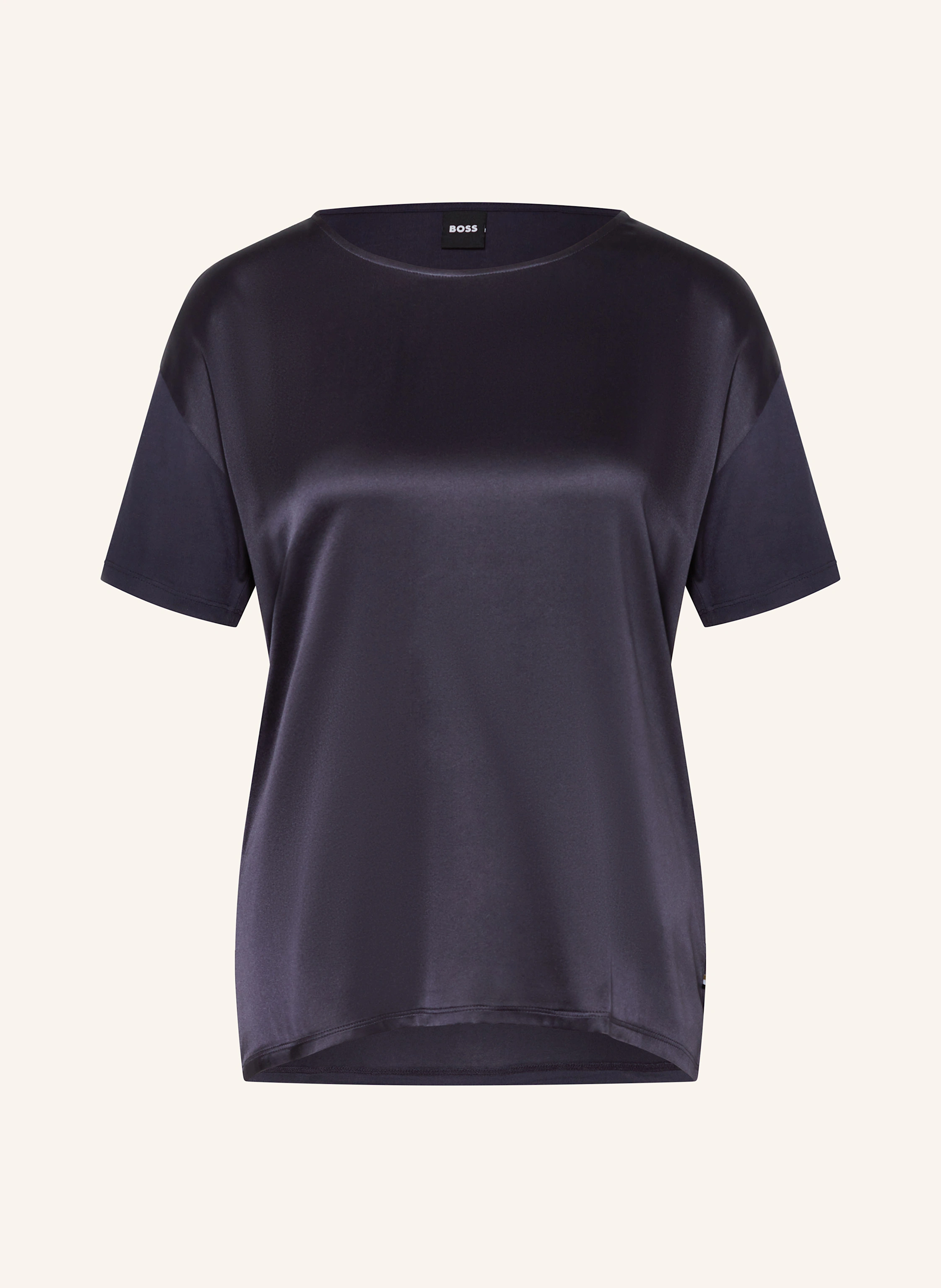BOSS Blusenshirt ESANDY im Materialmix mit Seide