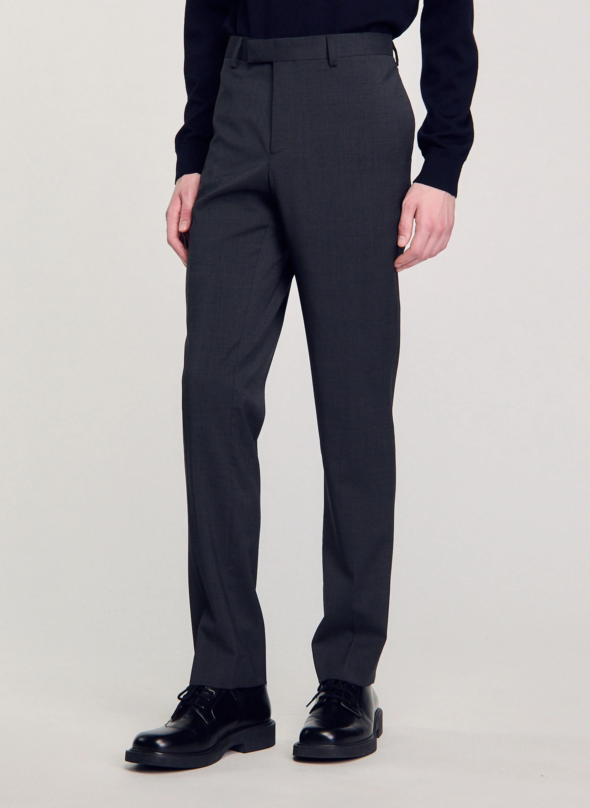 Pantalon de costume en laine | Gris