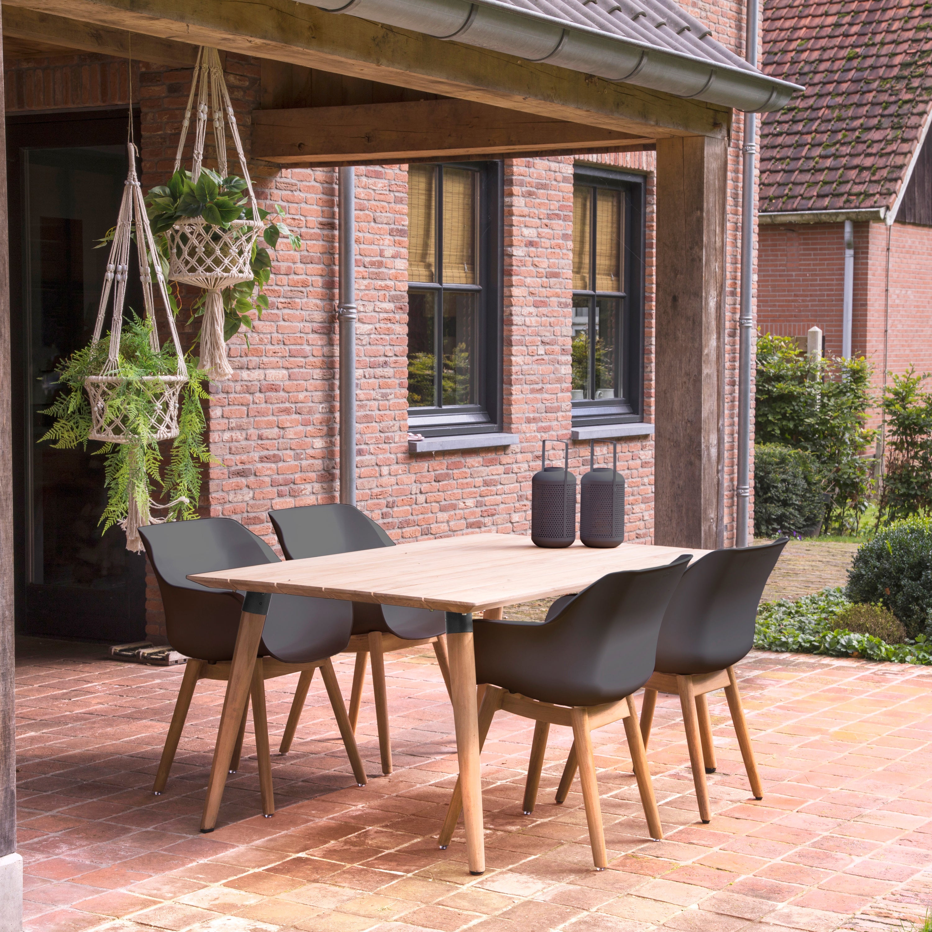 Hartman Sophie Studio Teak Tuinstoel - Set van 2 - Donkergrijs