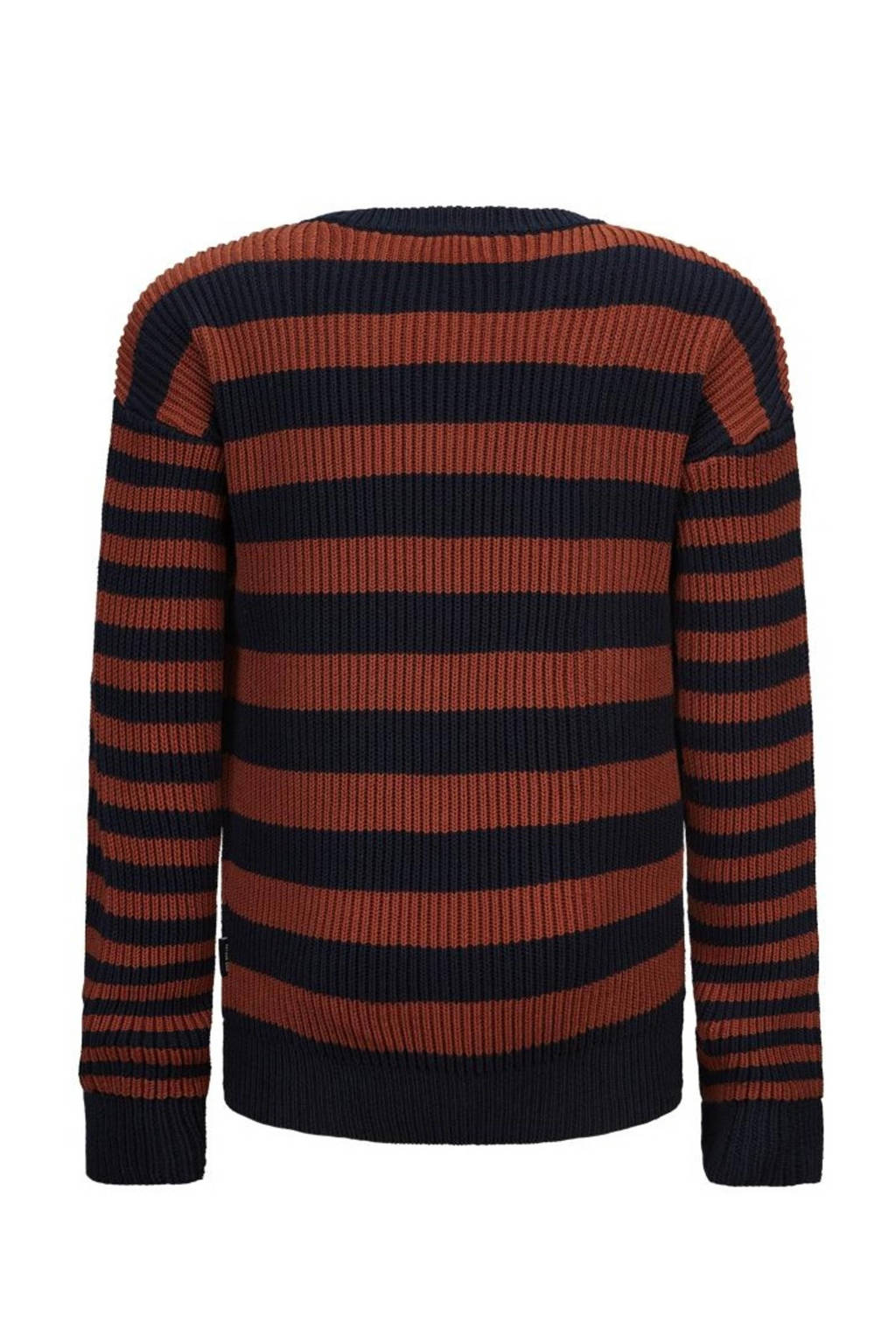 Retour Jeans gestreepte trui Frank donkerblauw/bruin