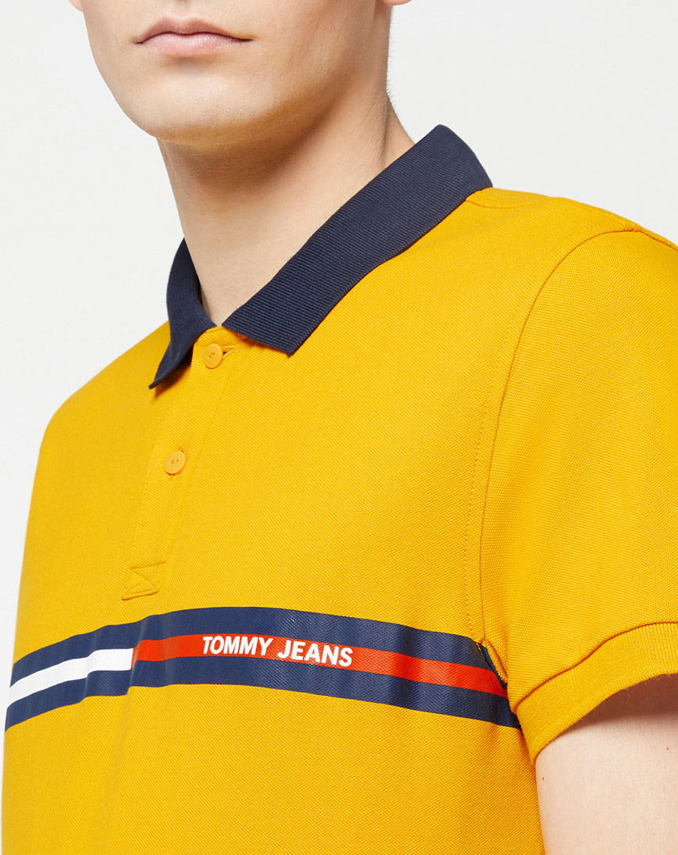 Tommy Jeans Polo Reg Chest Flag jaune
