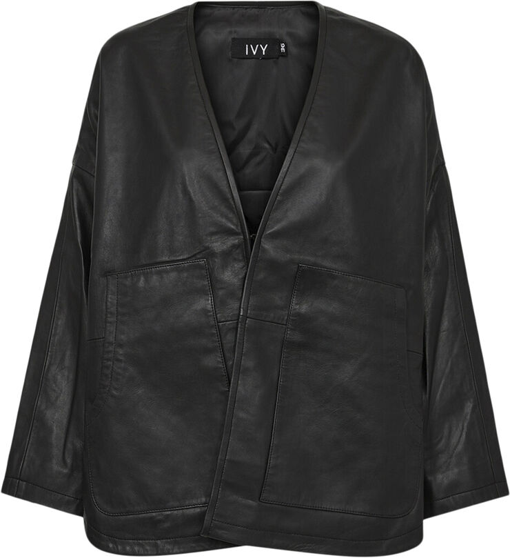 IVY Copenhagen IVY-Kylie Leather Cardigan Black