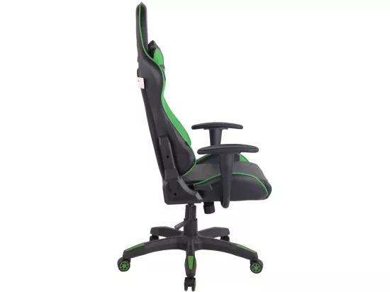 Chaise de bureau - Similicuir & Plastique - Noir / Vert - Miracle V2
