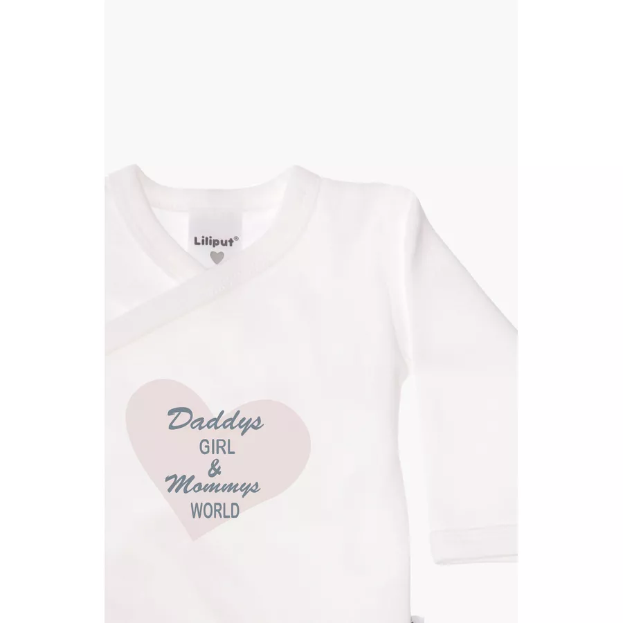 Liliput Langarm Wickelbody 2er Pack Daddys Girl weiß