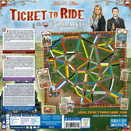 Asmodee Days of Wonder Zug um Zug – Polen (Map Collection 6.5)