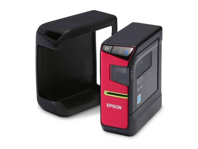 Epson LabelWorks LW-Z710 - Etikettemaskine - S/H - termo transfer - Rulle (2,4 cm) - 180 dpi - op til 15 mm/sek. - USB, Bluetooth - skærer - sort, bleg grå