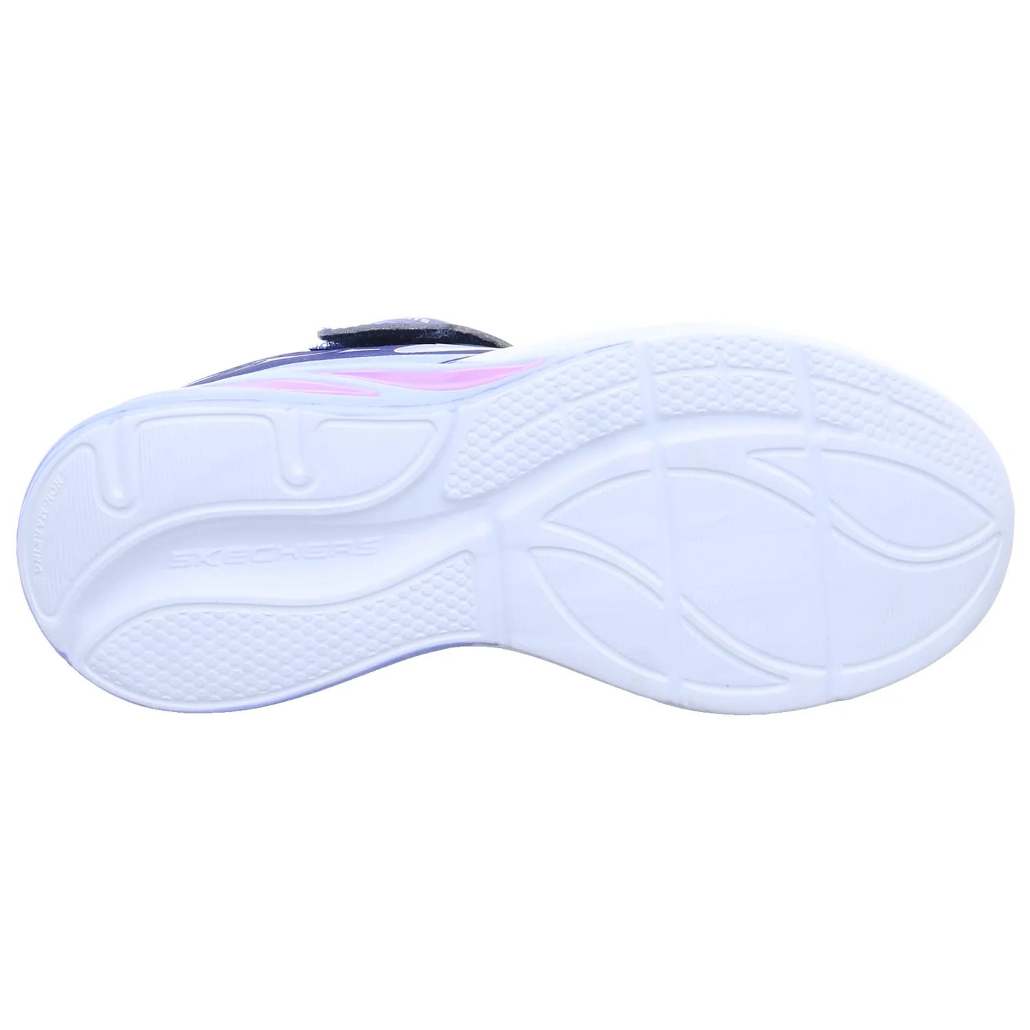 SKECHERS Mädchen-Halbschuh Klett Blau Textil  Sneaker