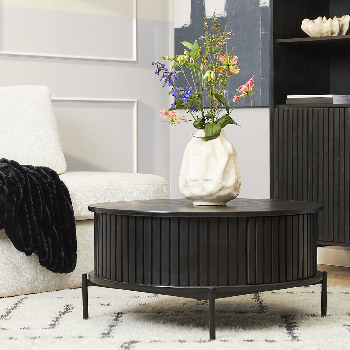 Salontafel De Bokke rond Zwart