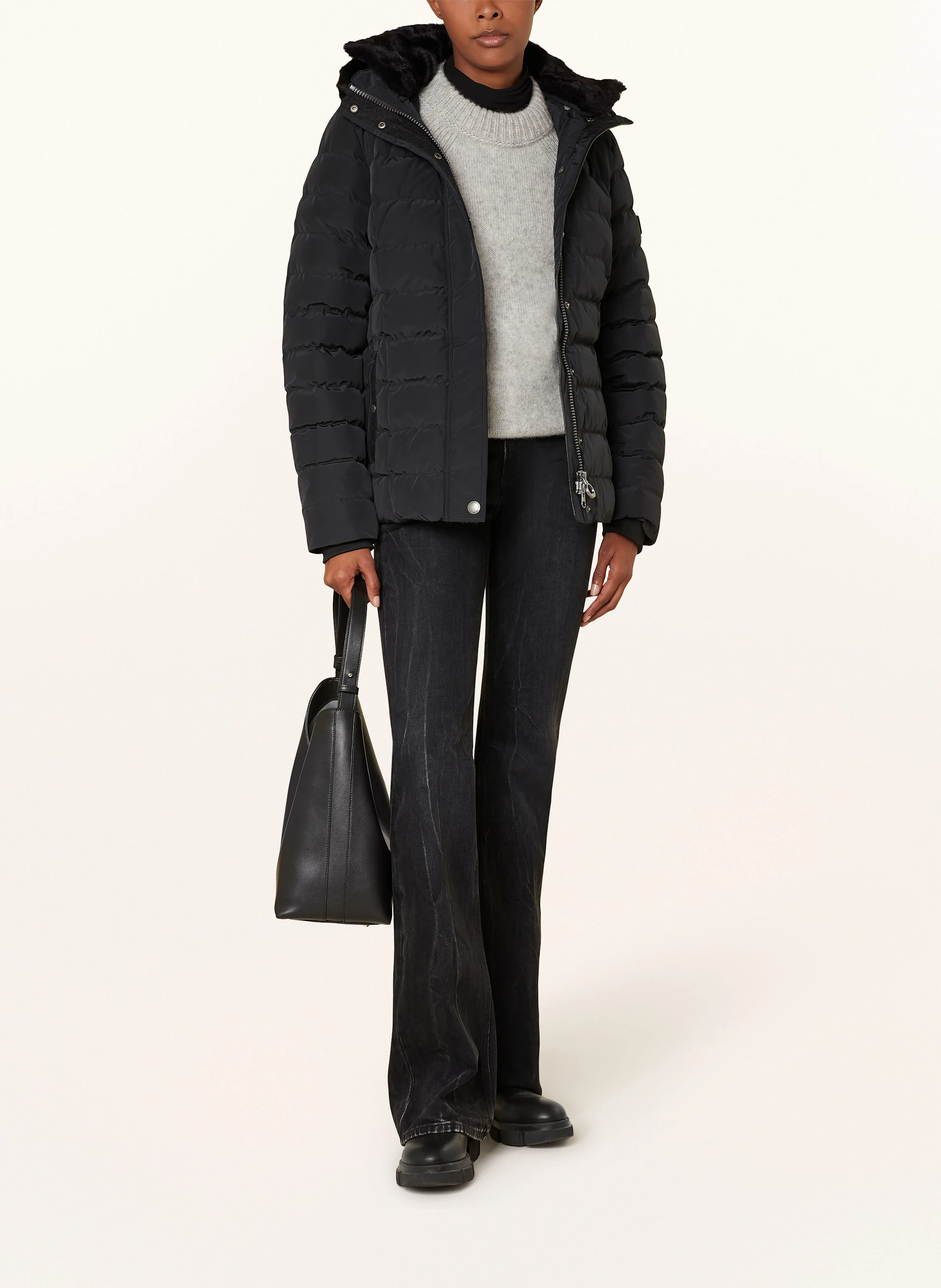 WELLENSTEYN Steppjacke SANTORIN SANT mit DUPONT™ SORONA®-Isolierung und abnehmbarem Kunstfell