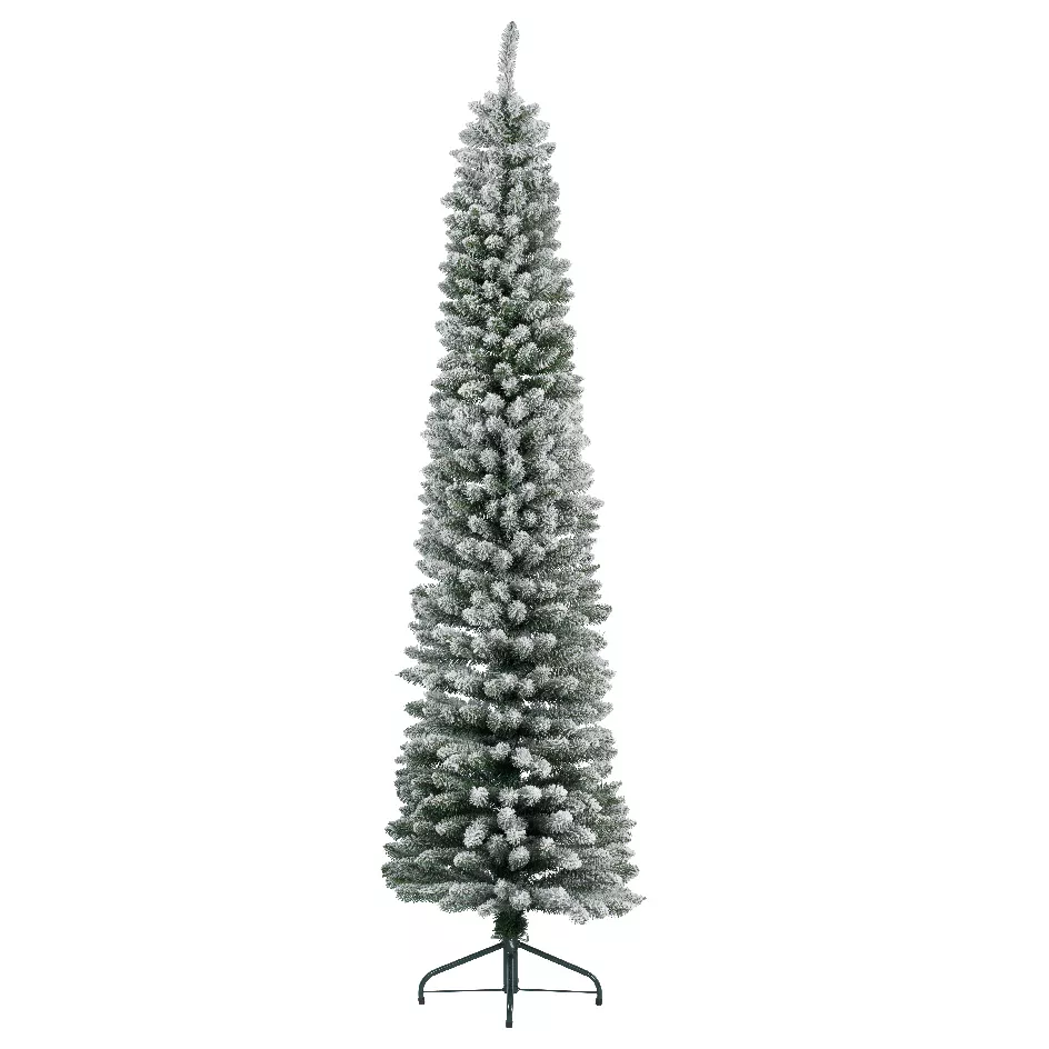 Sapin artificiel de Noël Narrow H120 cm Vert enneigé