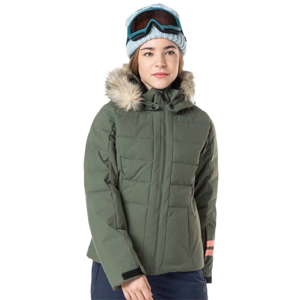 Veste de ski ROSSIGNOL GIRL POLYDOWN JKT EBONY GREEN