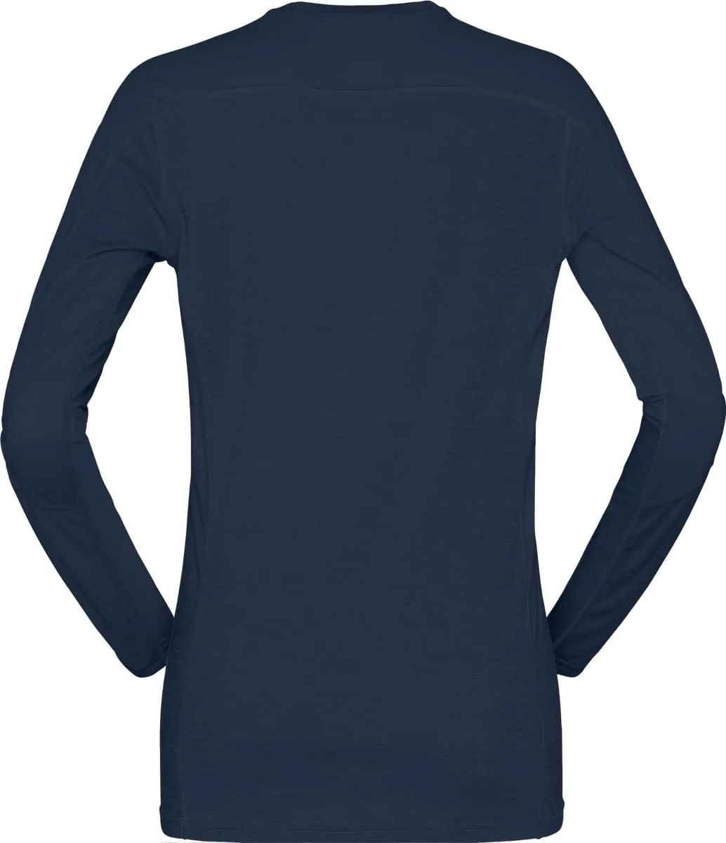 Norrøna Women's Falketind Equaliser Merino Round Neck Indigo Night