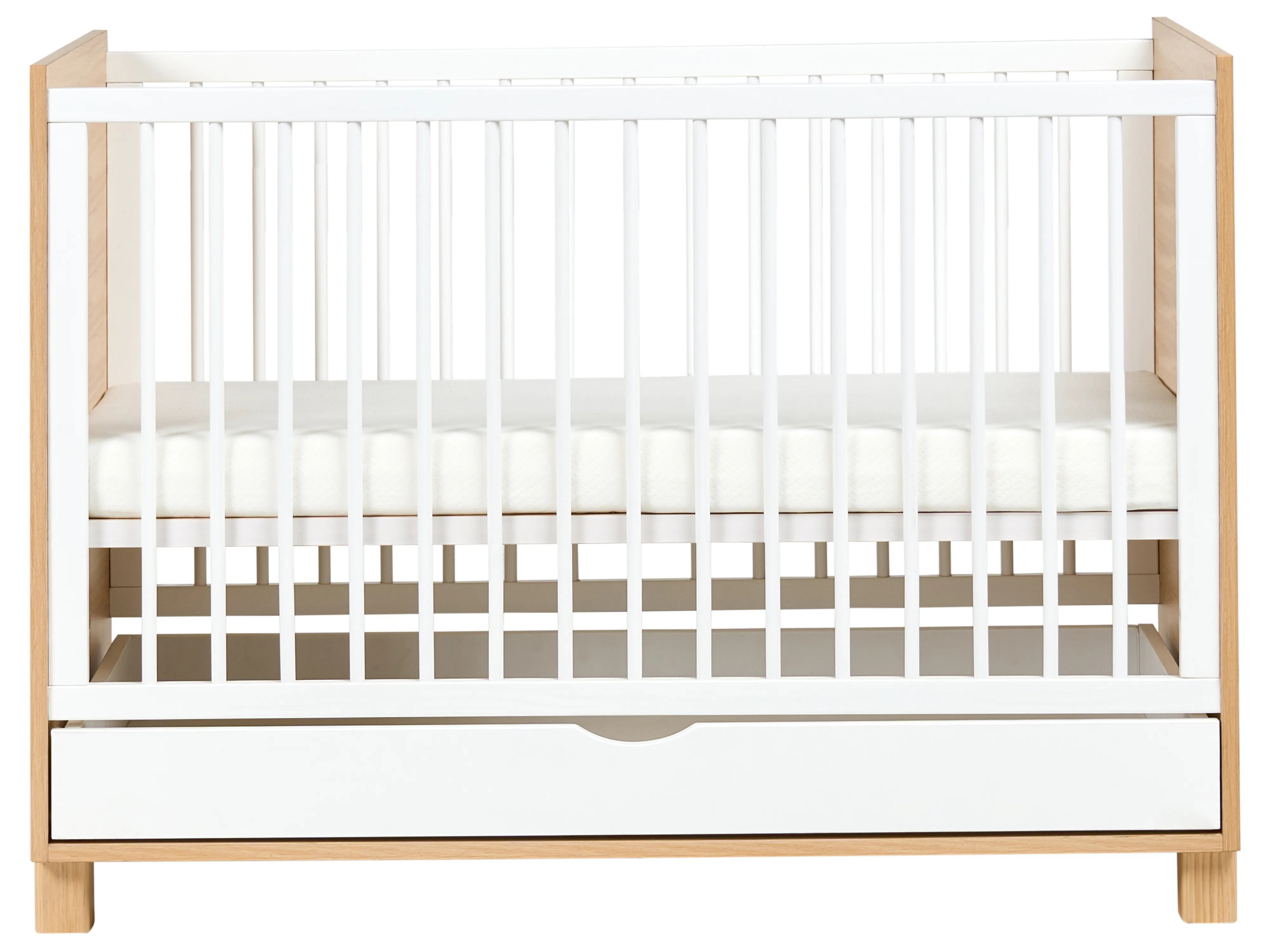 Babybedje met opberglade GUNNAR 60 x 120 cm Wit