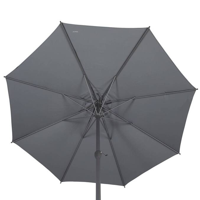 Parasol droit rond inclinable LOOMPA Ardoise
