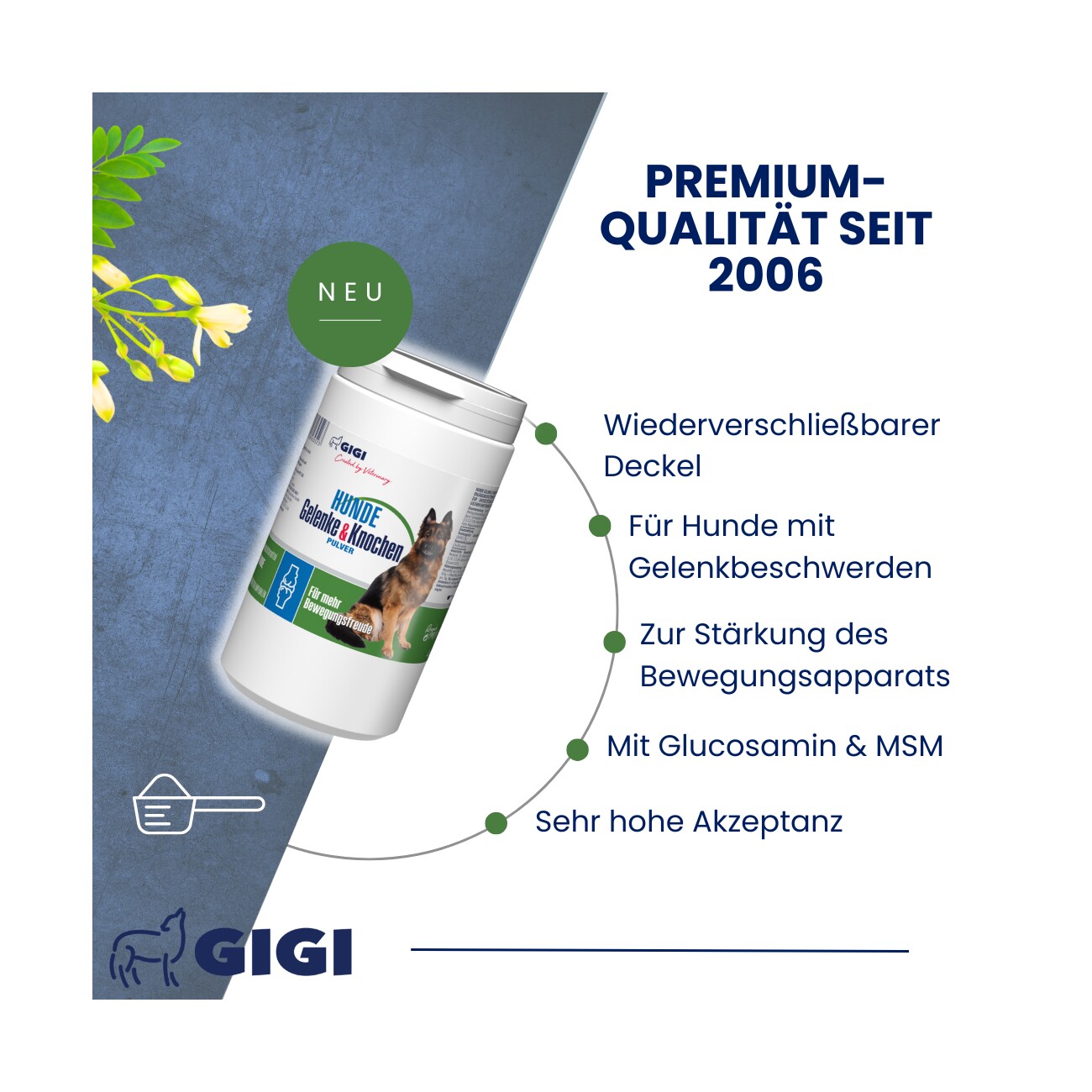 GIGI VET Hunde Gelenke & Knochen Pulver 500 g