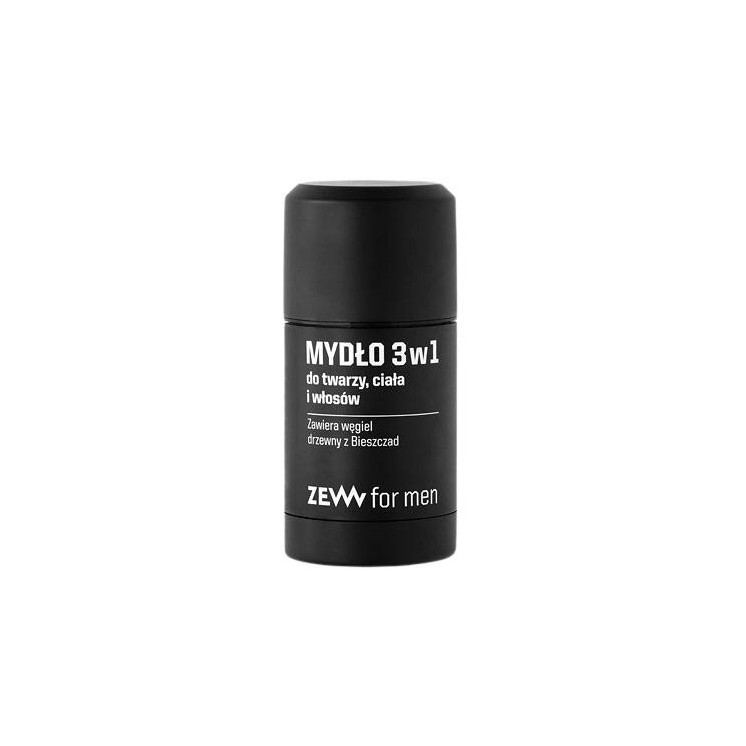 Zew for Men 3in1 gezichts-, lichaams- en haarzeep voor mannen met houtskool van Bieszczad 85 ml