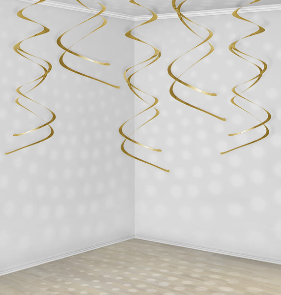 Hangdecoratie Goud 5st