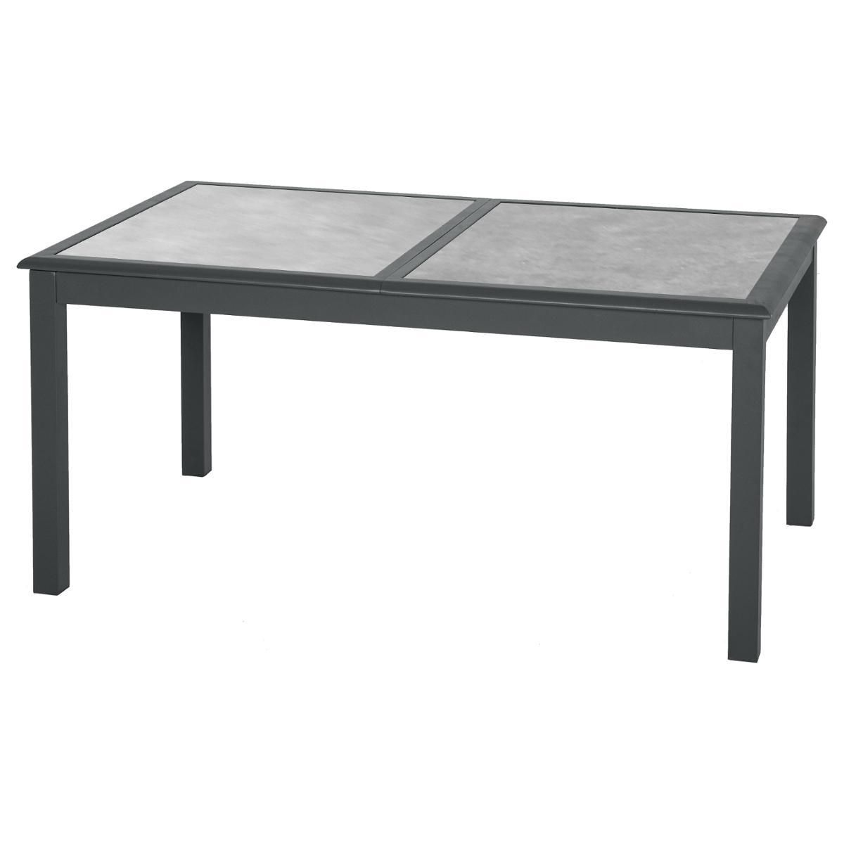 TABLE AZUA EXTENSIBLE VERRE STORM GRAPHITE 10 PLACES