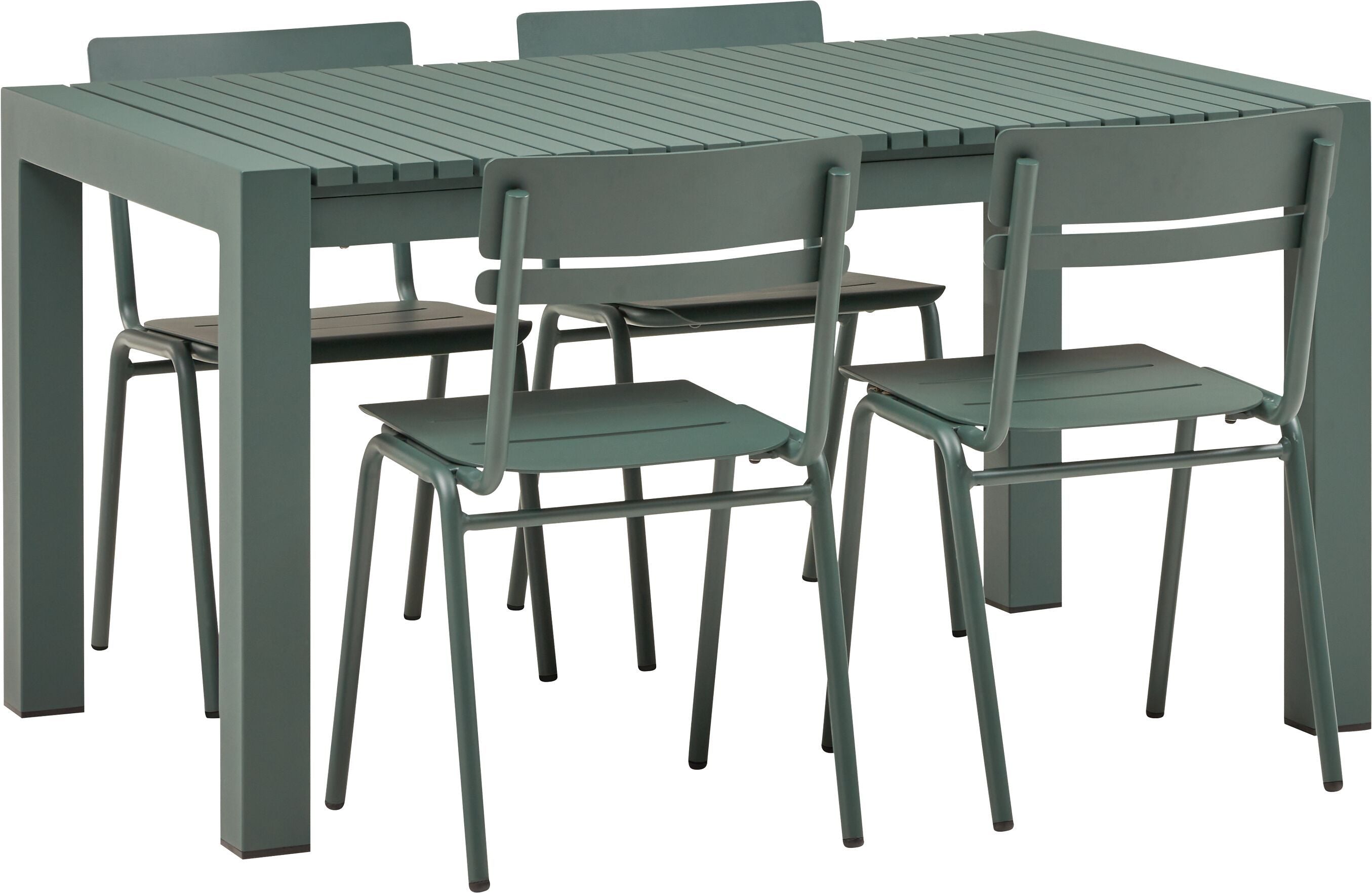 CADIZ Auszugstisch - Jungle green / B: 200.0 cm x T: 90.0 cm x H: 75.0 cm