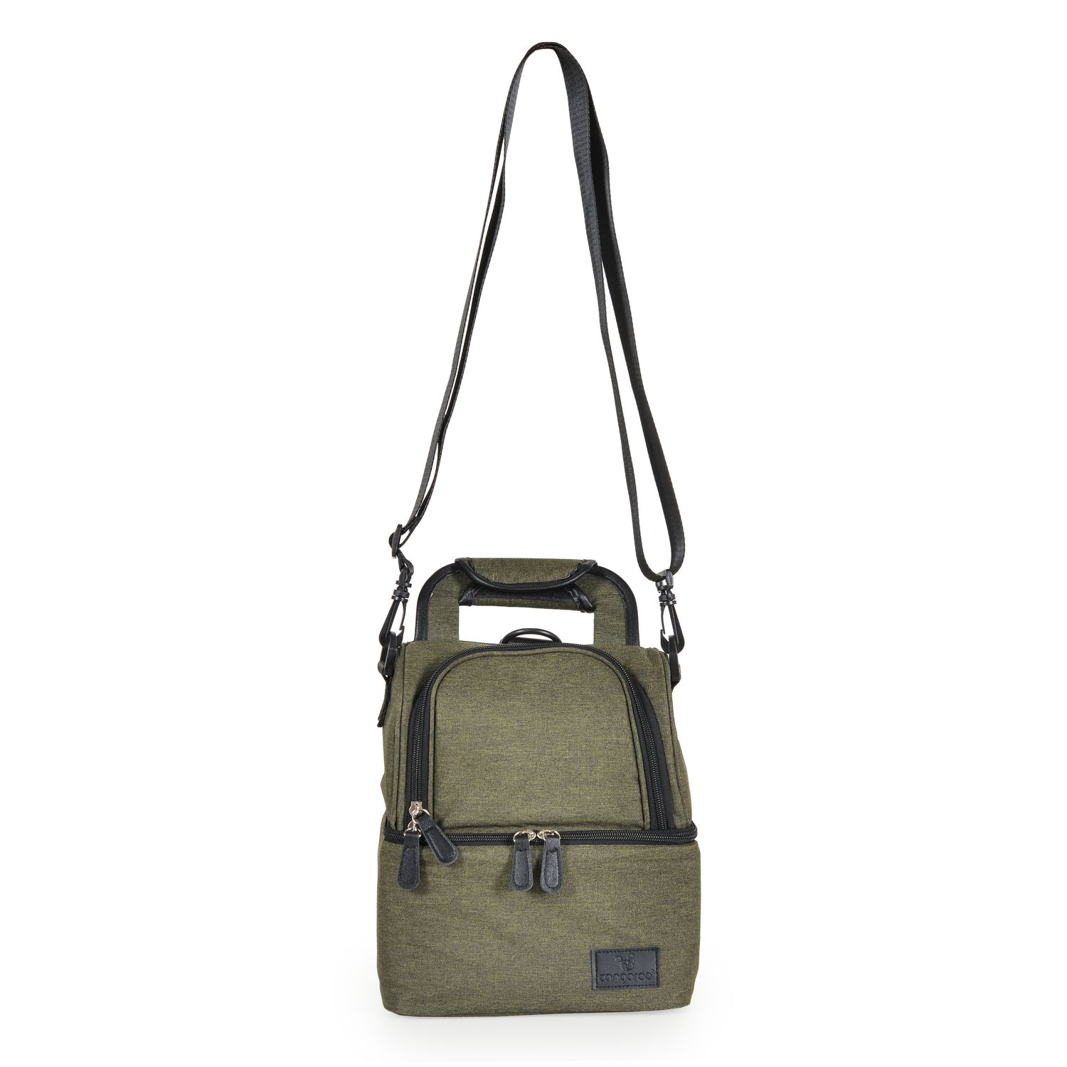 Cangaroo Thermobox Auora Lunchbox Thermotasche 2 isolierte Fächer Reißverschluss grün