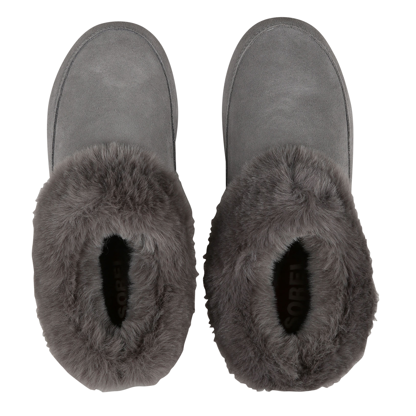 SOREL GO COFFEE RUN - Chaussons en cuir et fausse fourrure | Gris