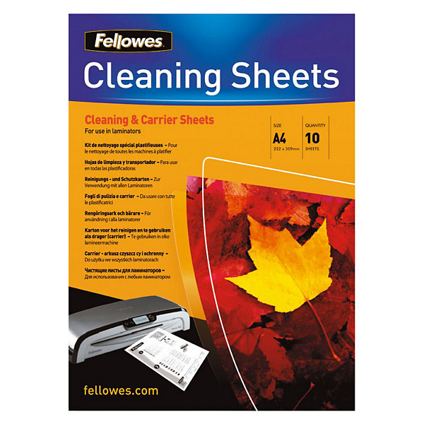 Fellowes feuilles de nettoyage pour plastifieuse A4 - Lot de 10