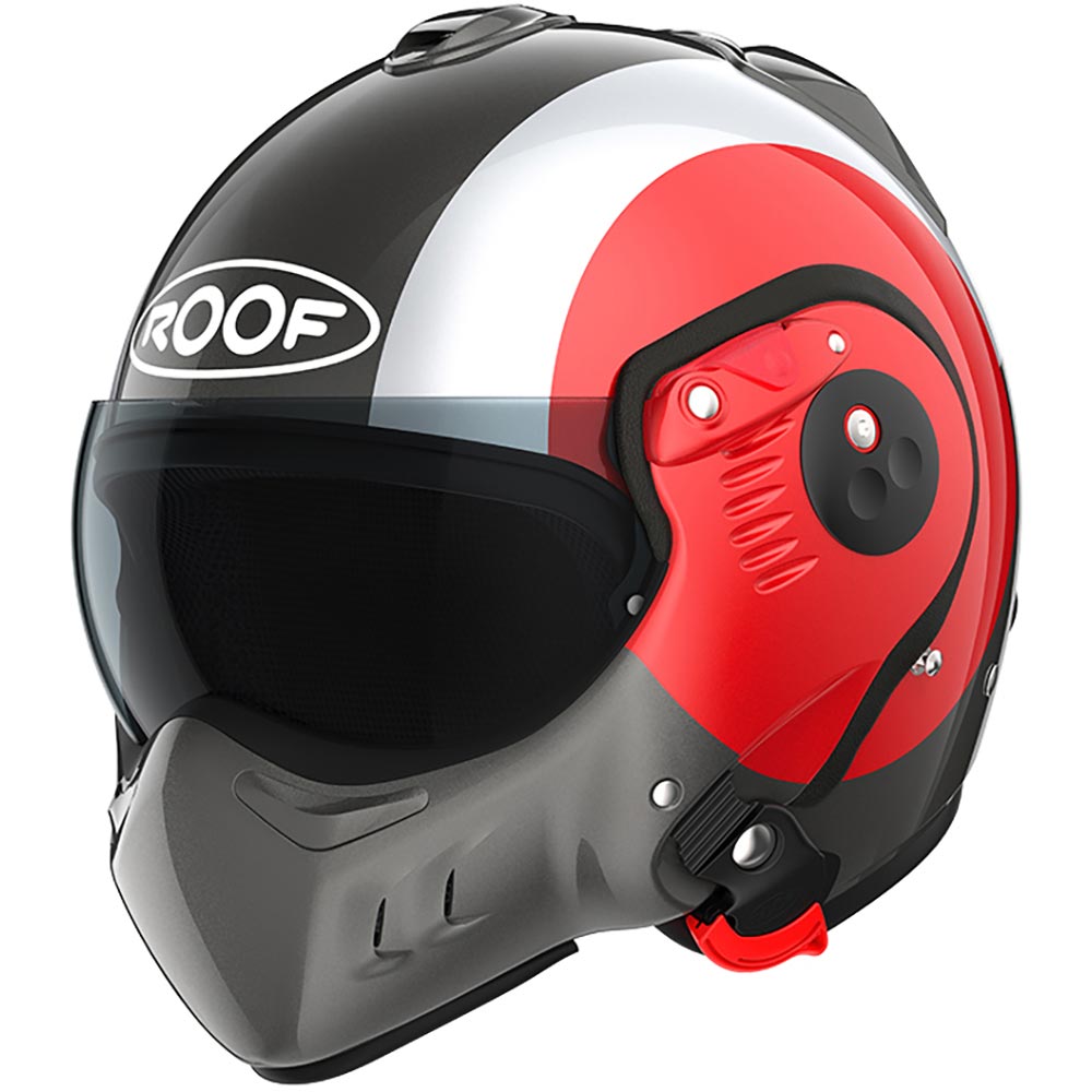 Roof - Casque Boxer Alpha Focus Anthracite / Rouge / Aluminium