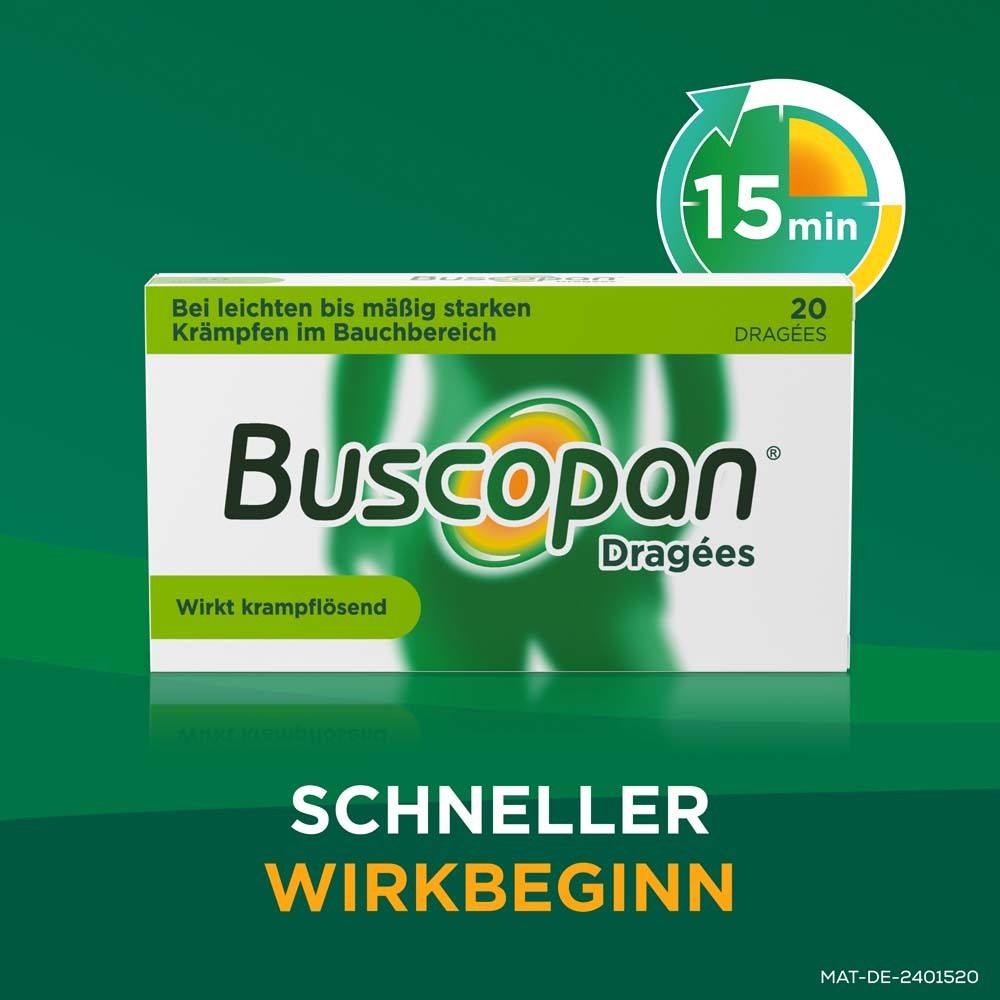 Buscopan Dragees bei Bauchschmerzen und Bauchkrämpfen