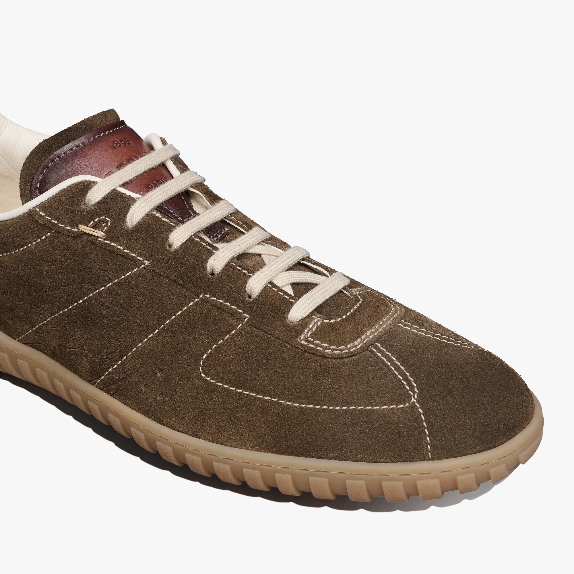 Sneaker Trainer En Suede Scritto
