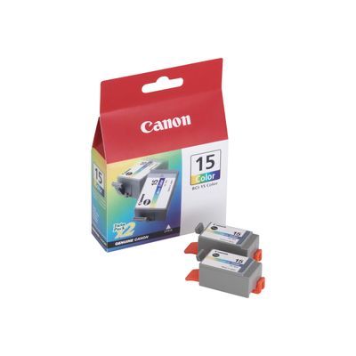 Canon BCI-15 - Pack de 2 - cyan, magenta, jaune - cartouche d'encre originale