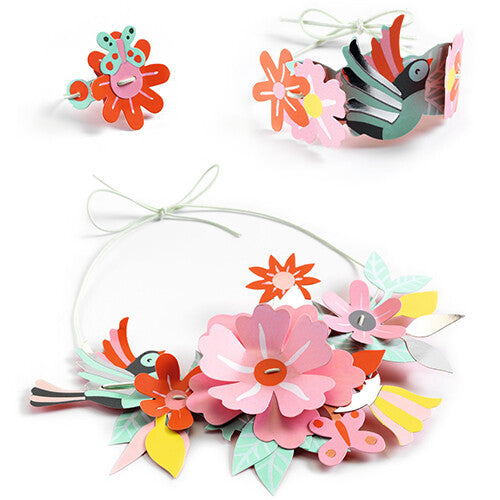 Djeco knutselset diy - bloemen sieraden - colourful fun