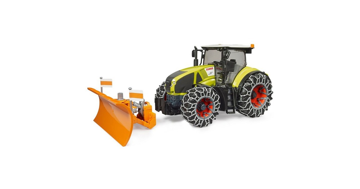 bruderClaas Axion 950 met sneeuwkettingen en ploegblad Modelvoertuig  (03018)